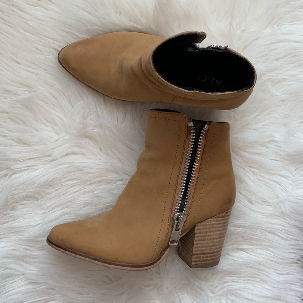Aldo cognac bootie size 6